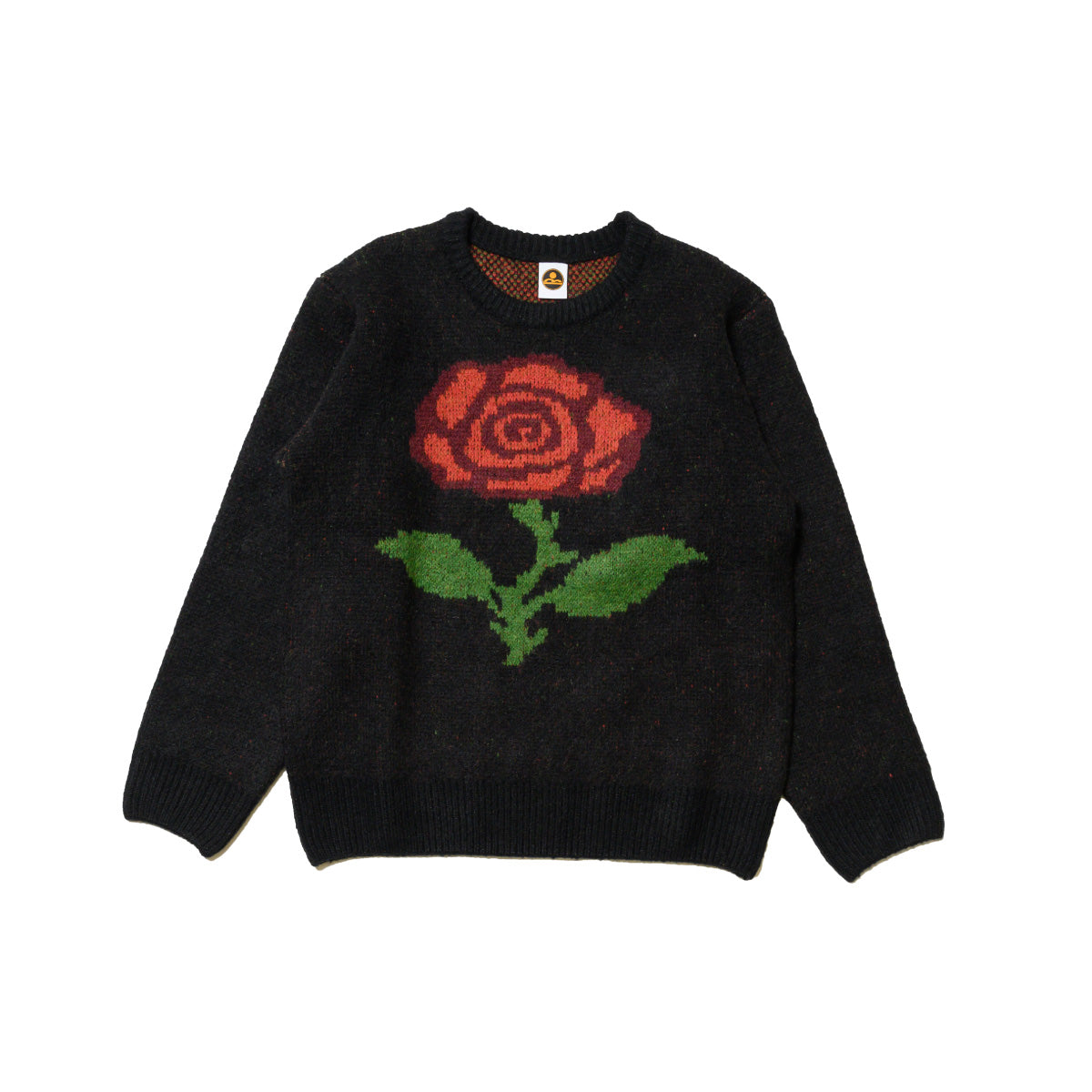 flower crew neck knit