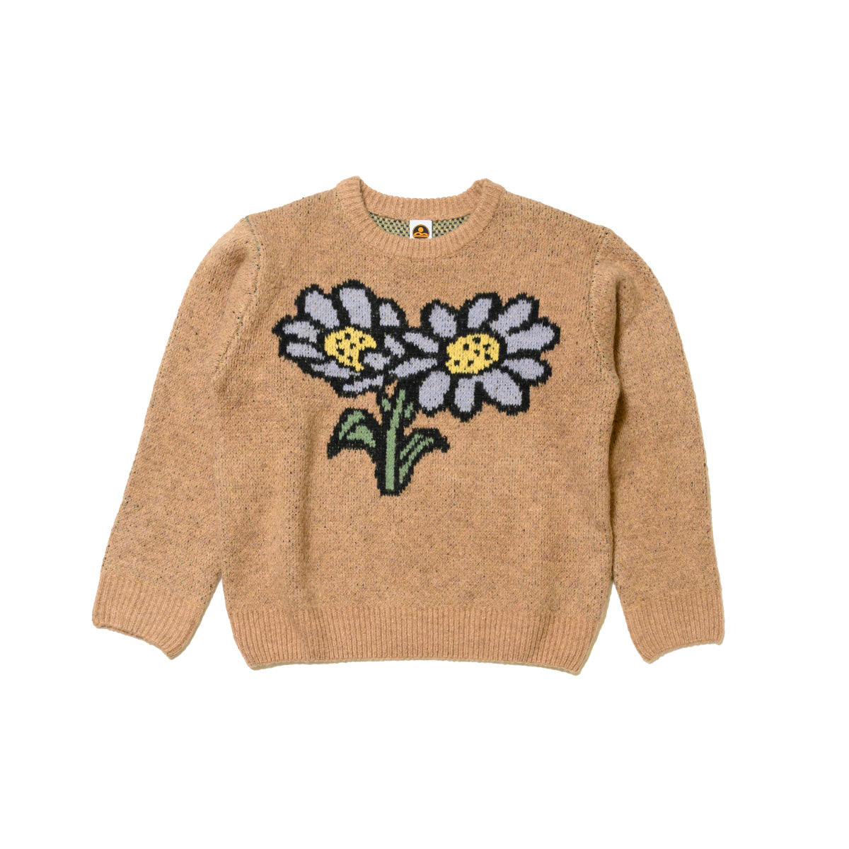flower crew neck knit