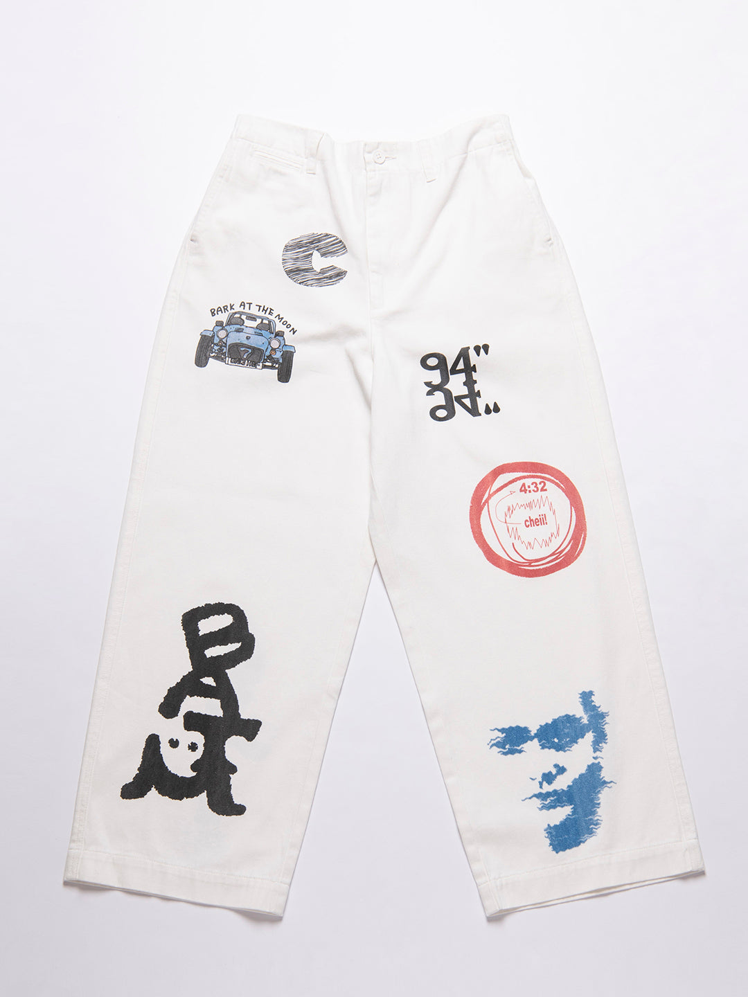 graphic print pants