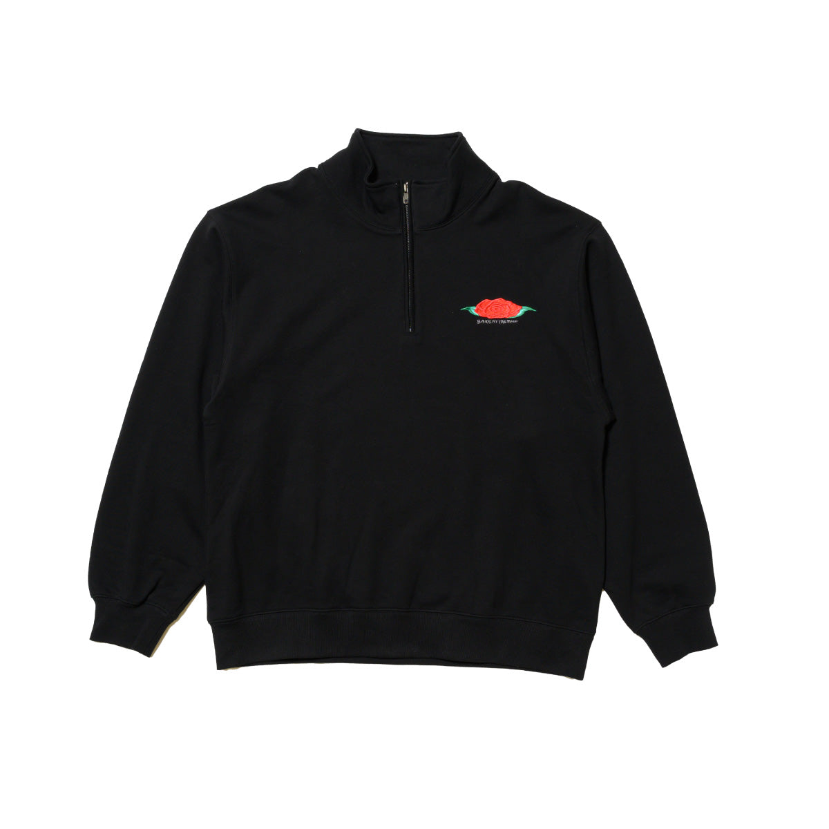 flower half zip sweat shirts