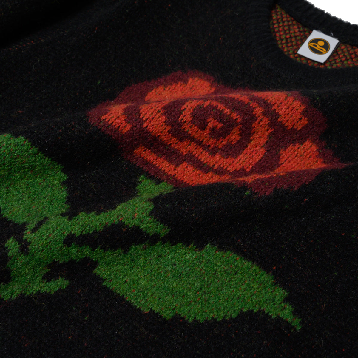 flower crew neck knit
