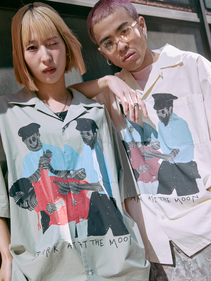 arrest open collar shirt