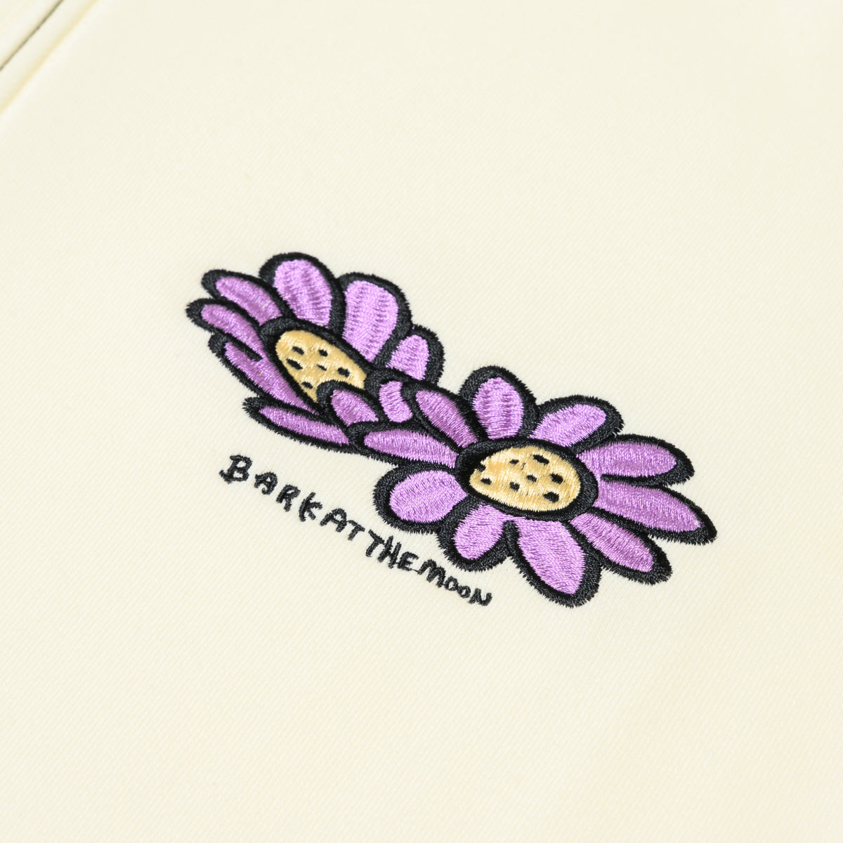 flower half zip sweat shirts