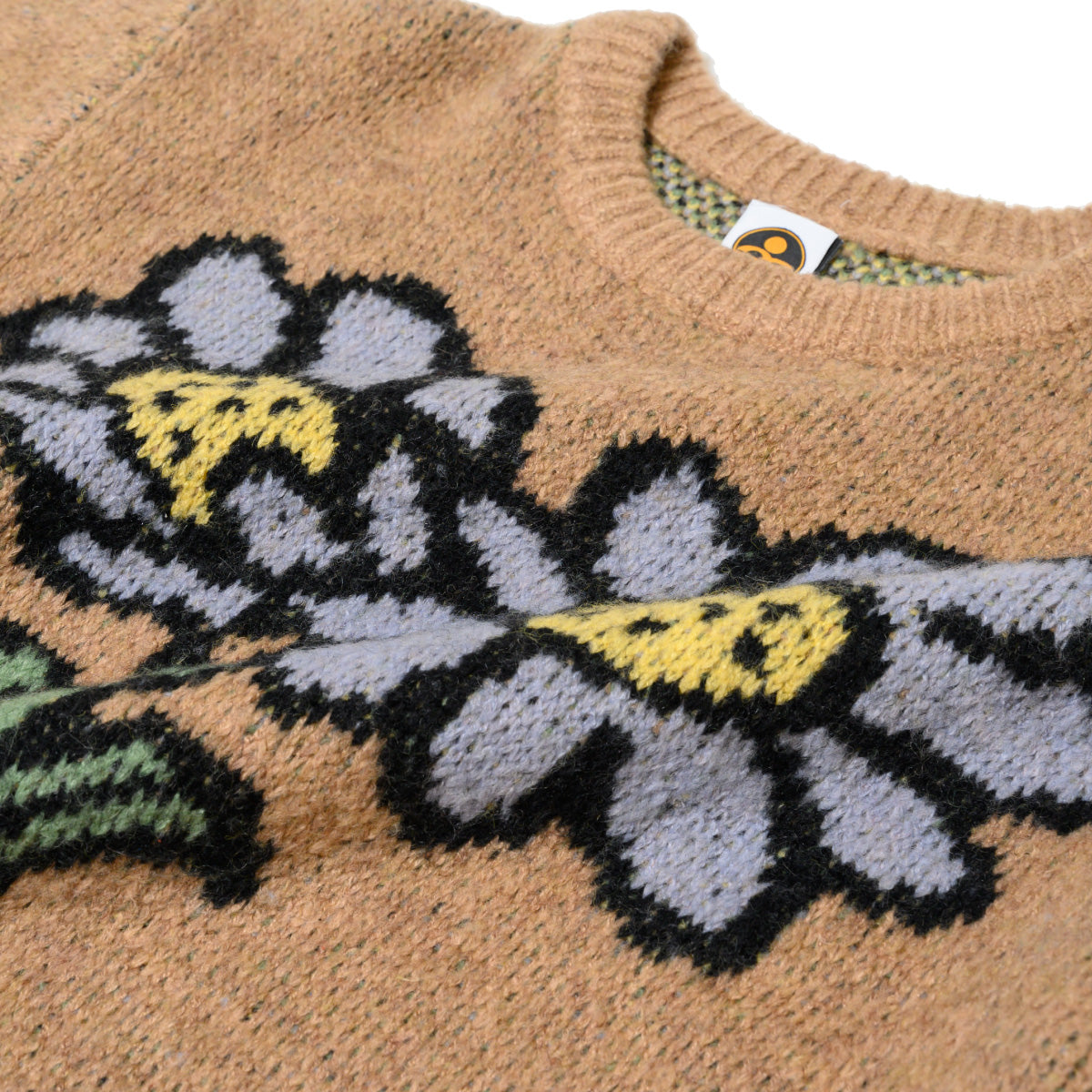 flower crew neck knit