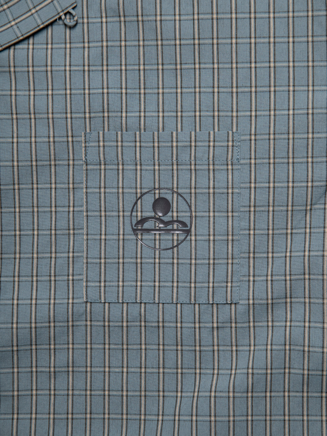 plaid open collar shirt