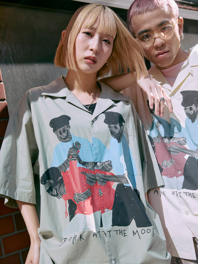 arrest open collar shirt