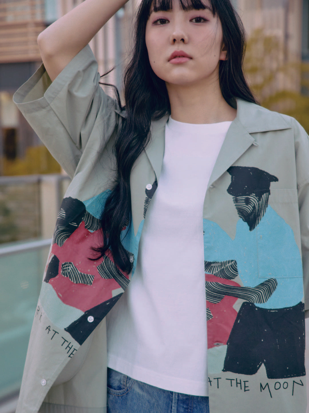 arrest open collar shirt