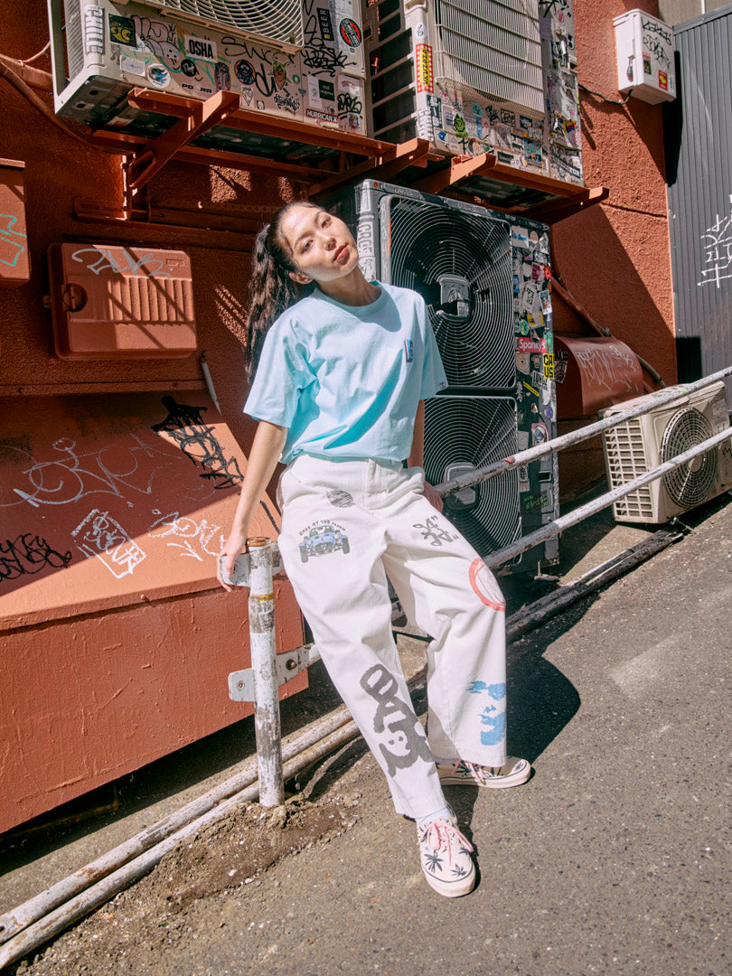graphic print pants