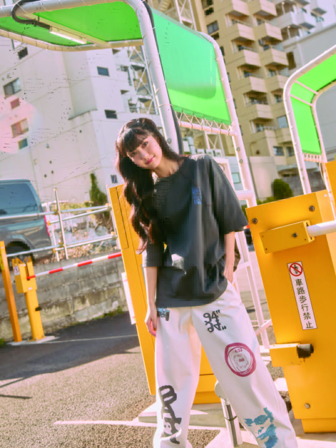graphic print pants