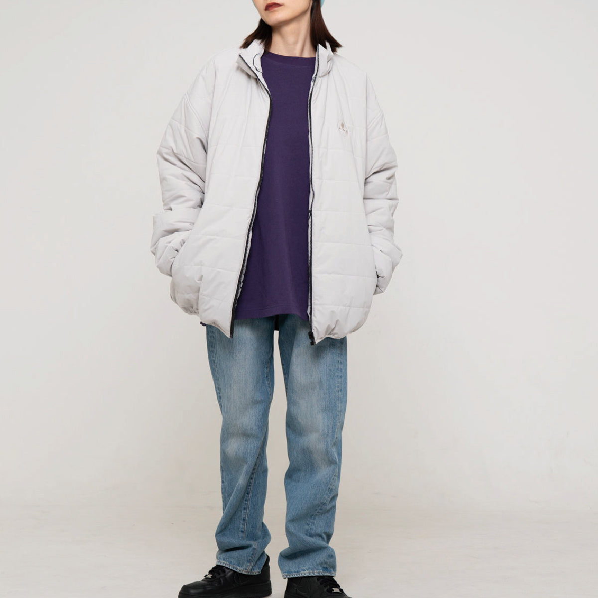 Cheii! logo reversible warm jacket