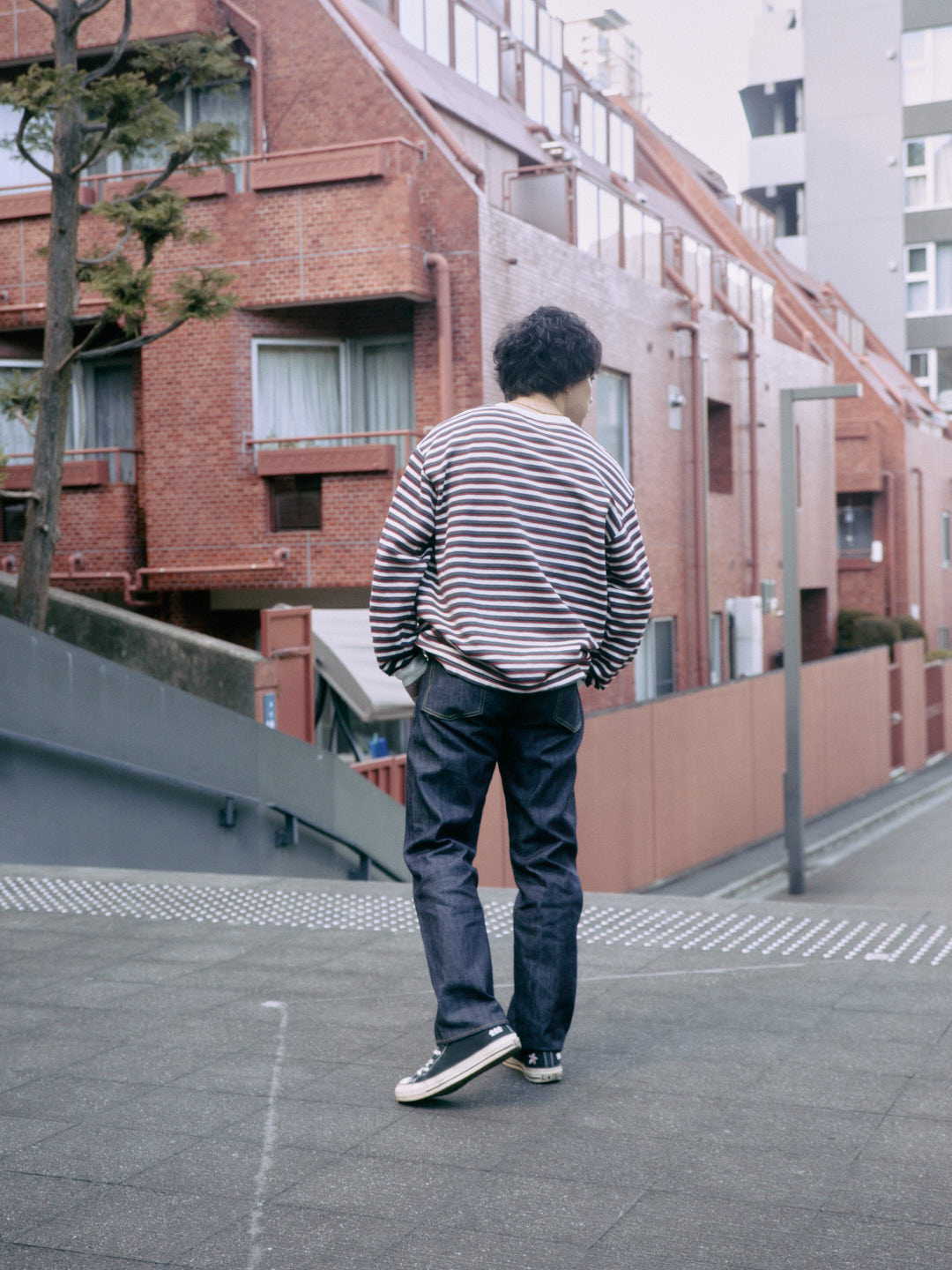 multi Border long sleeve tee