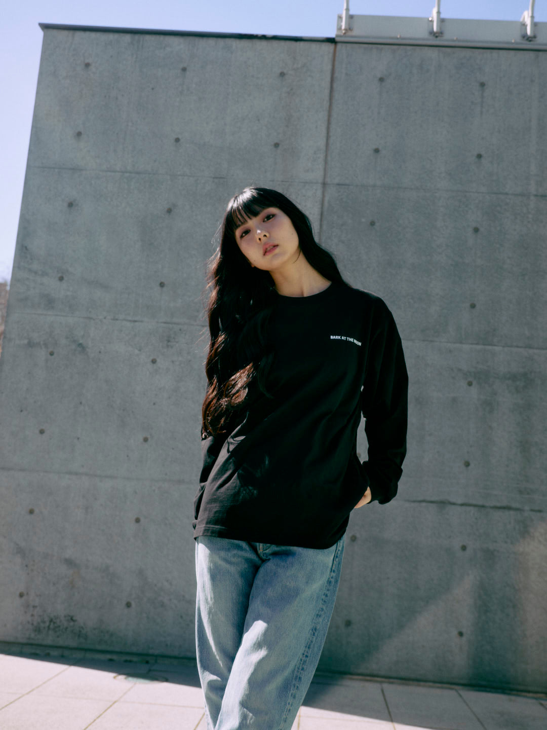moon logo long sleeve tee