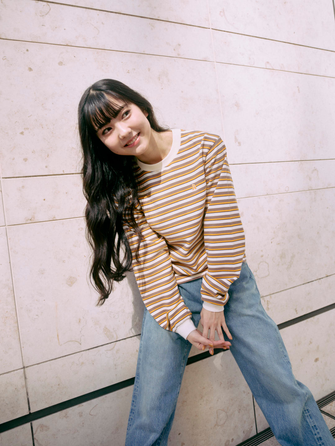 multi Border long sleeve tee