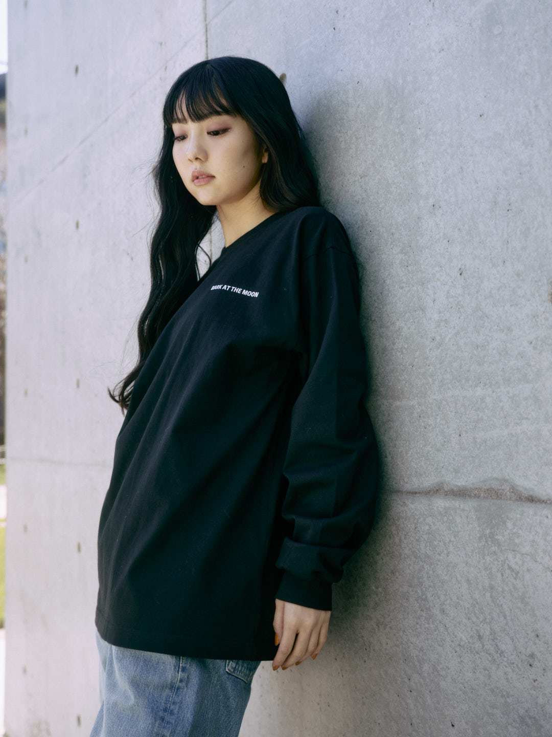 moon logo long sleeve tee