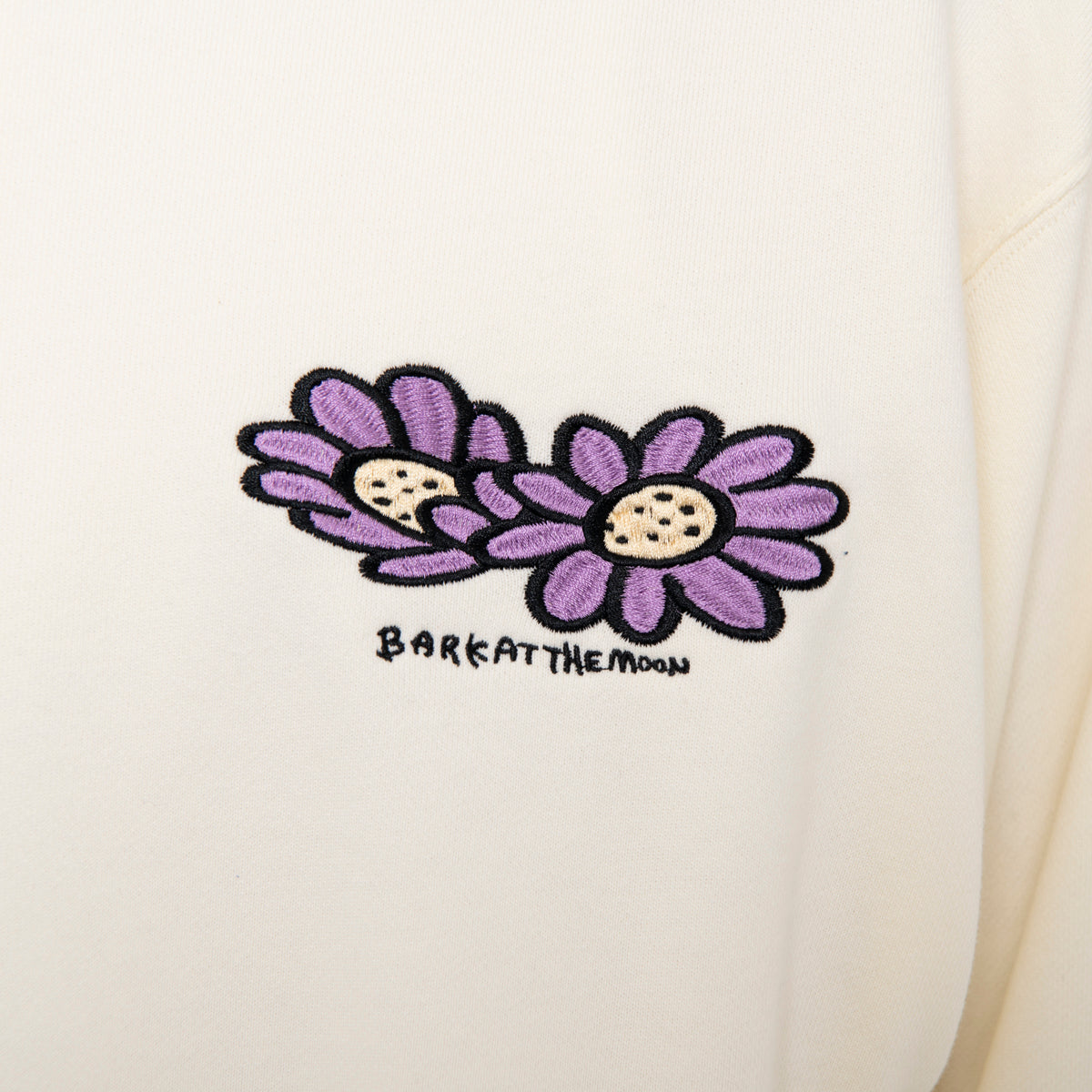 flower half zip sweat shirts
