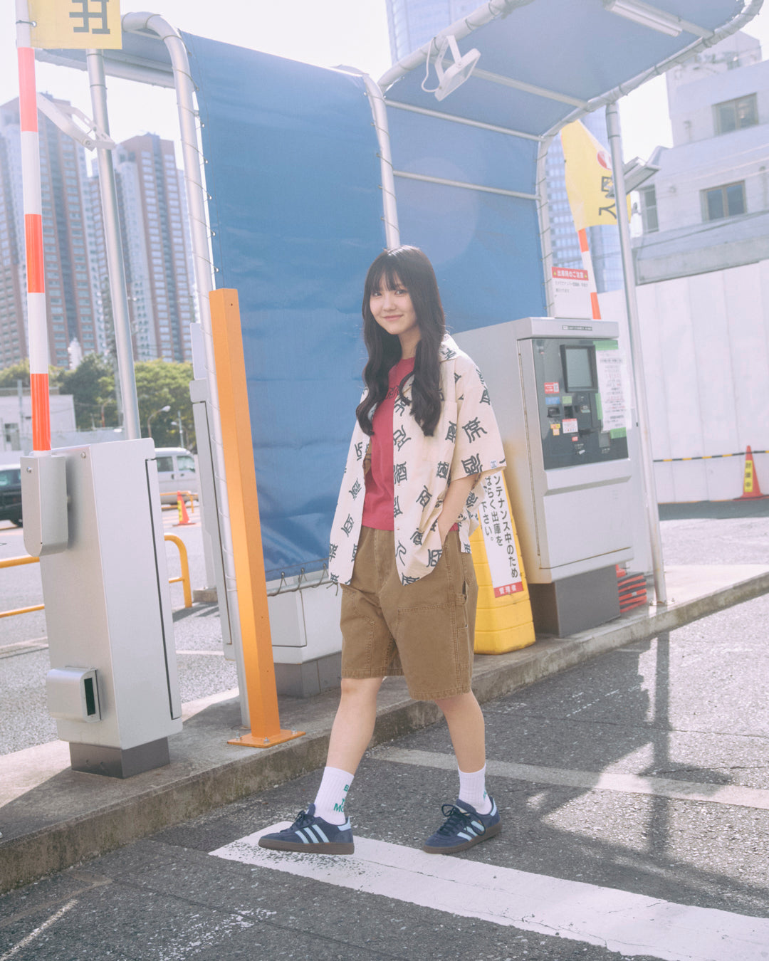 酒呑名人 open collar shirt