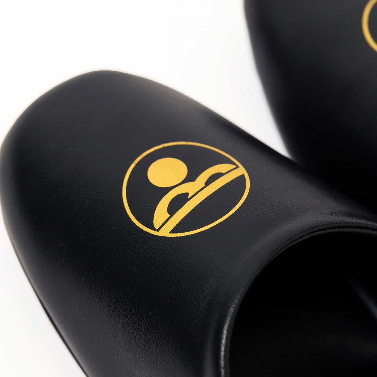 Chillax logo slippers