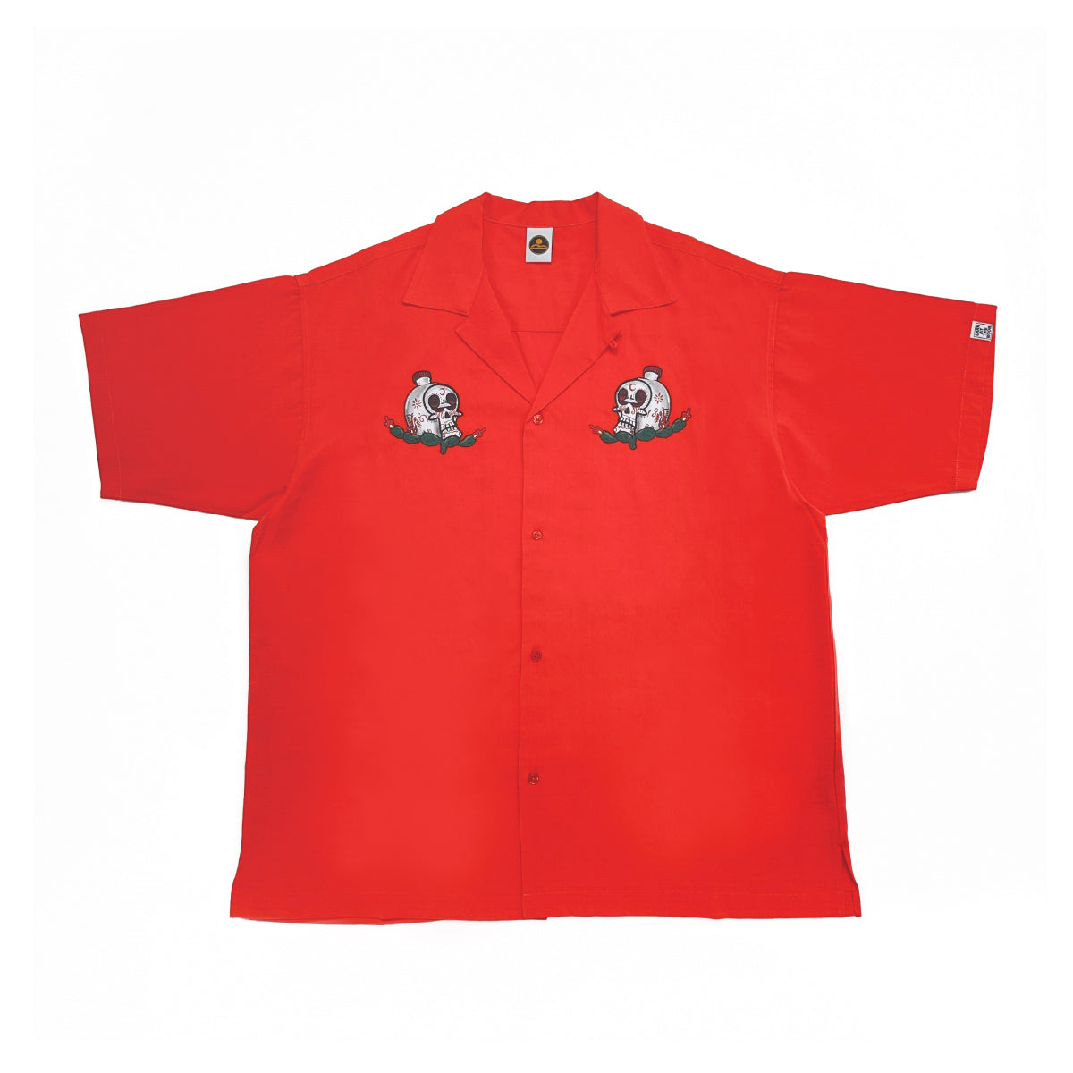 skull_open collar shirt