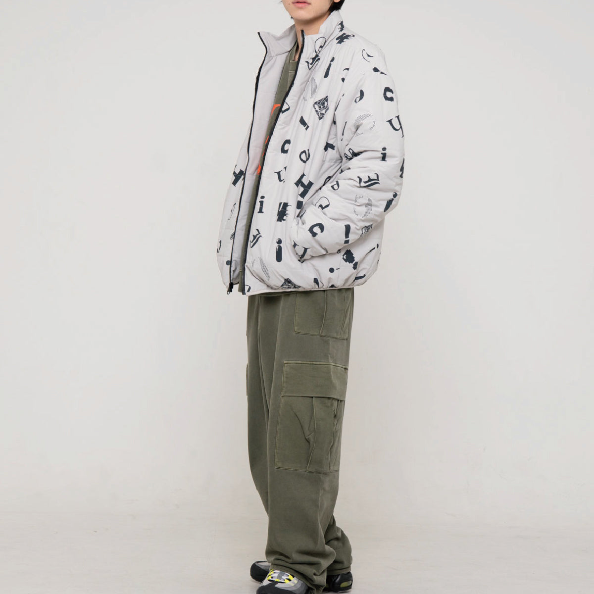 Cheii! logo reversible warm jacket