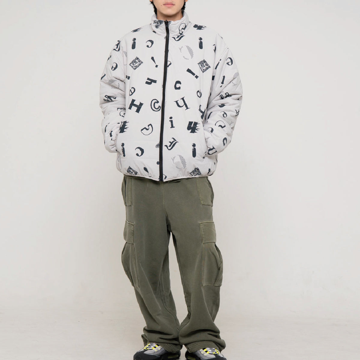 Cheii! logo reversible warm jacket