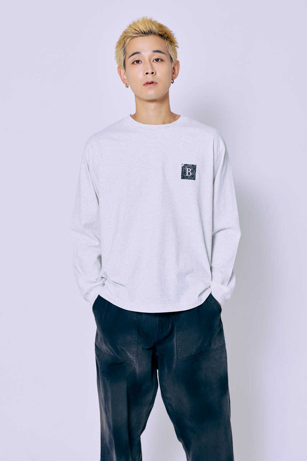 SQUARE BM LOGO L/S TEE