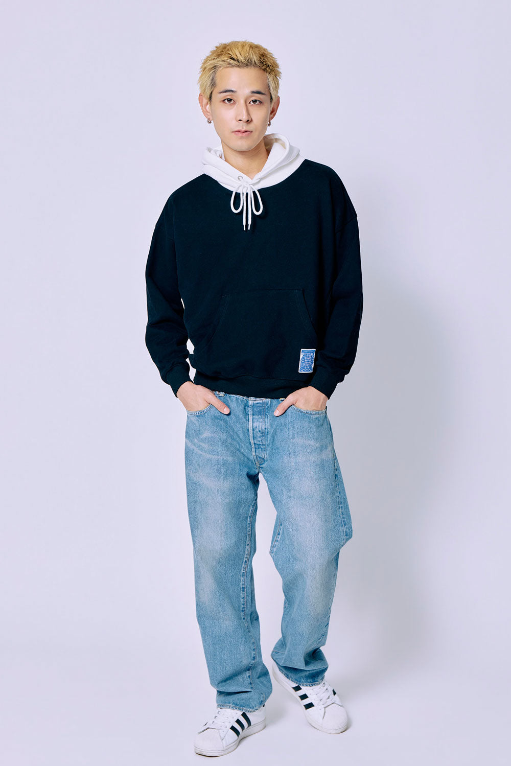 <予約>BICOLOR PATCH HOODIE