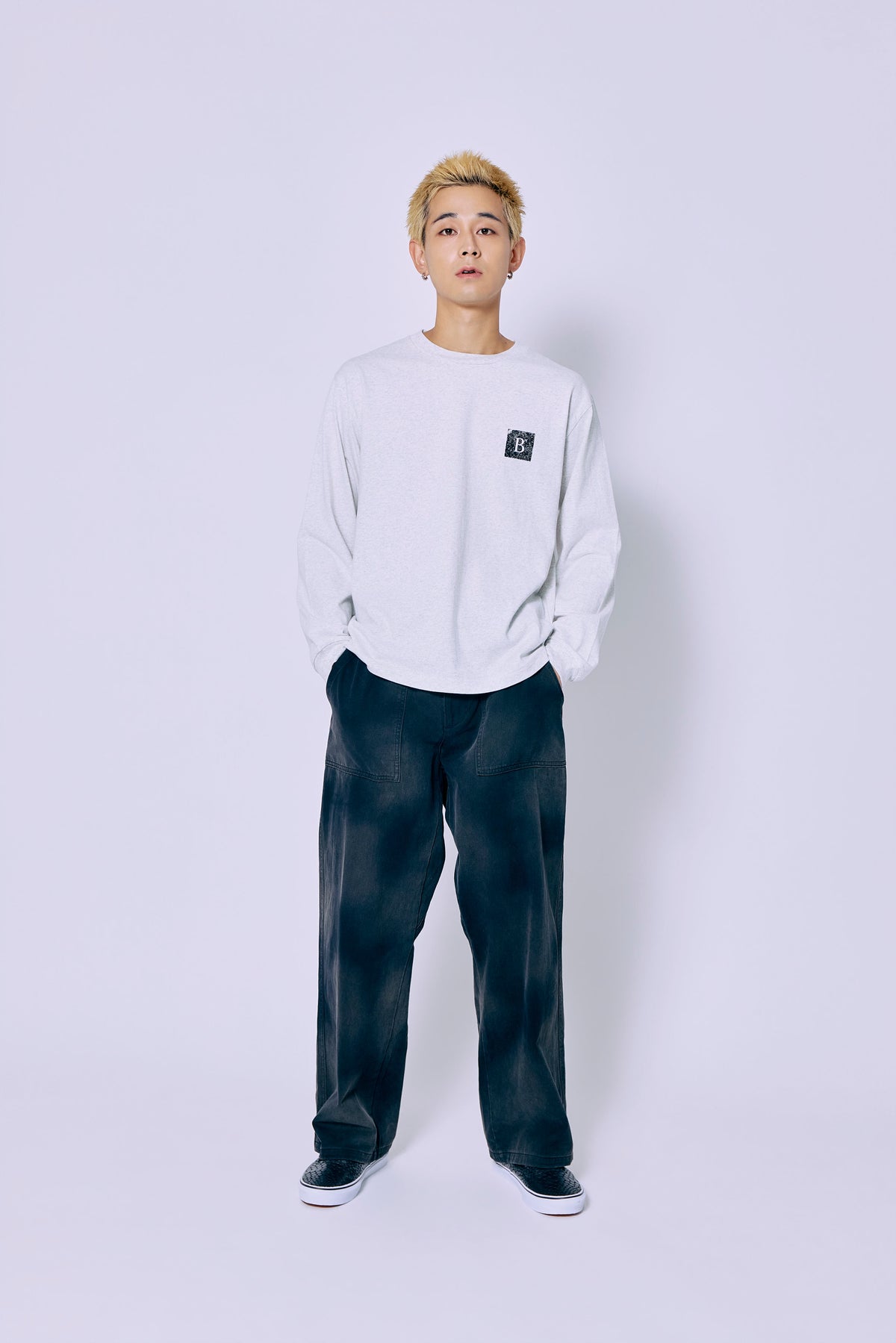 SQUARE BM LOGO L/S TEE