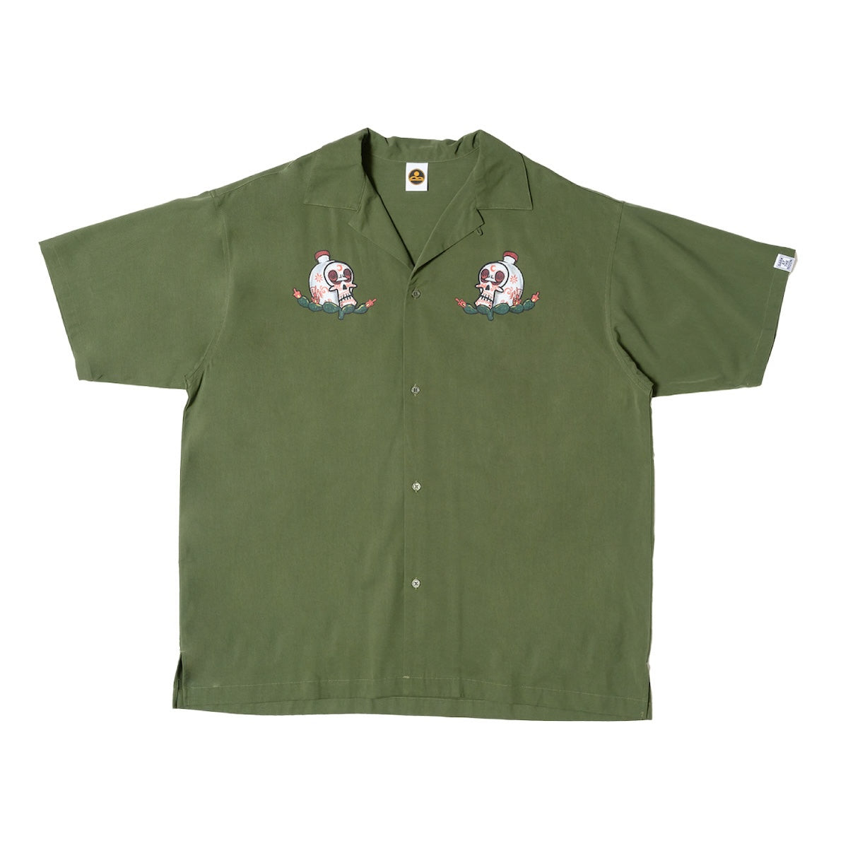 skull_open collar shirt