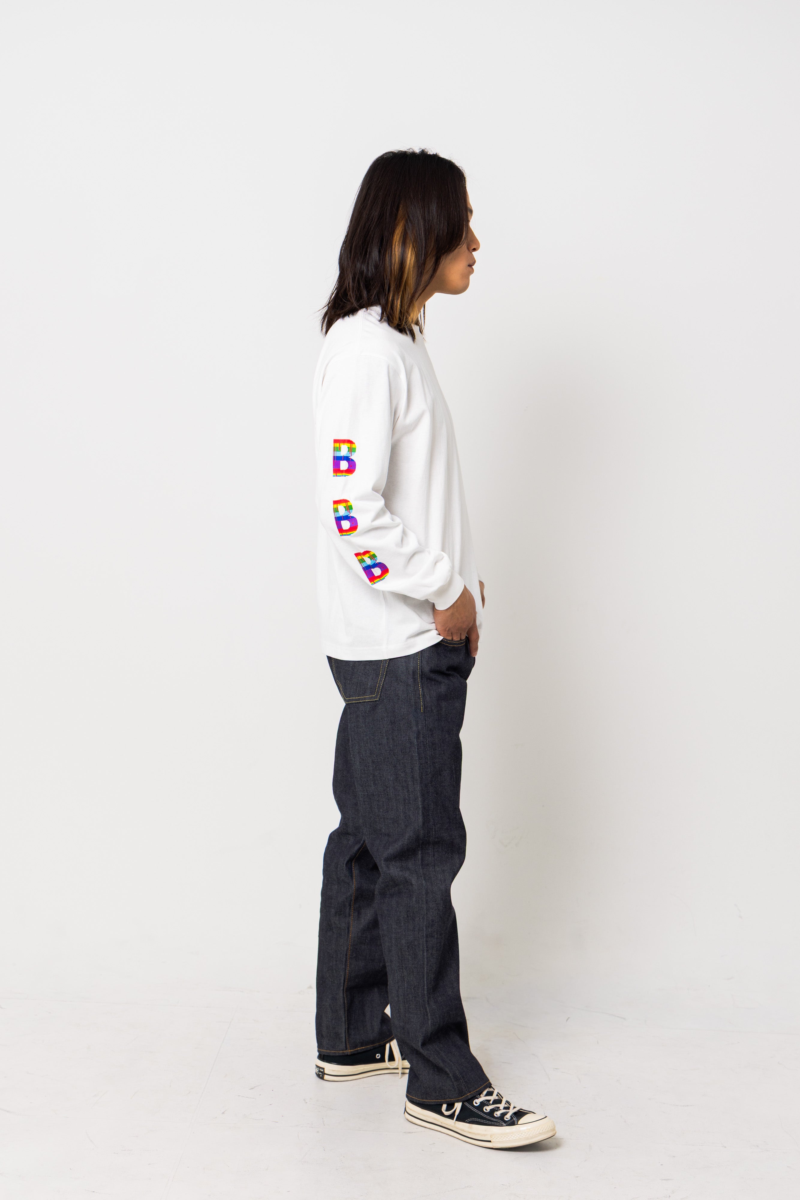 B logo long sleeve tee