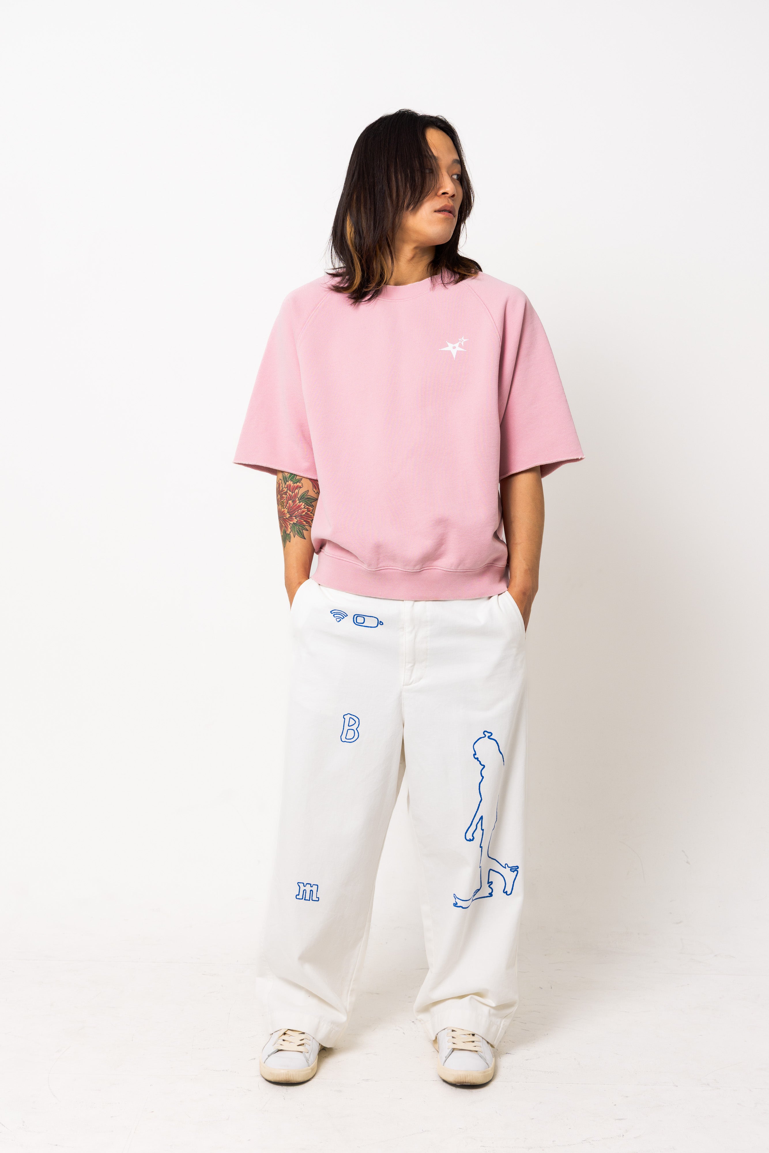 Powder processed sweat T-shirt