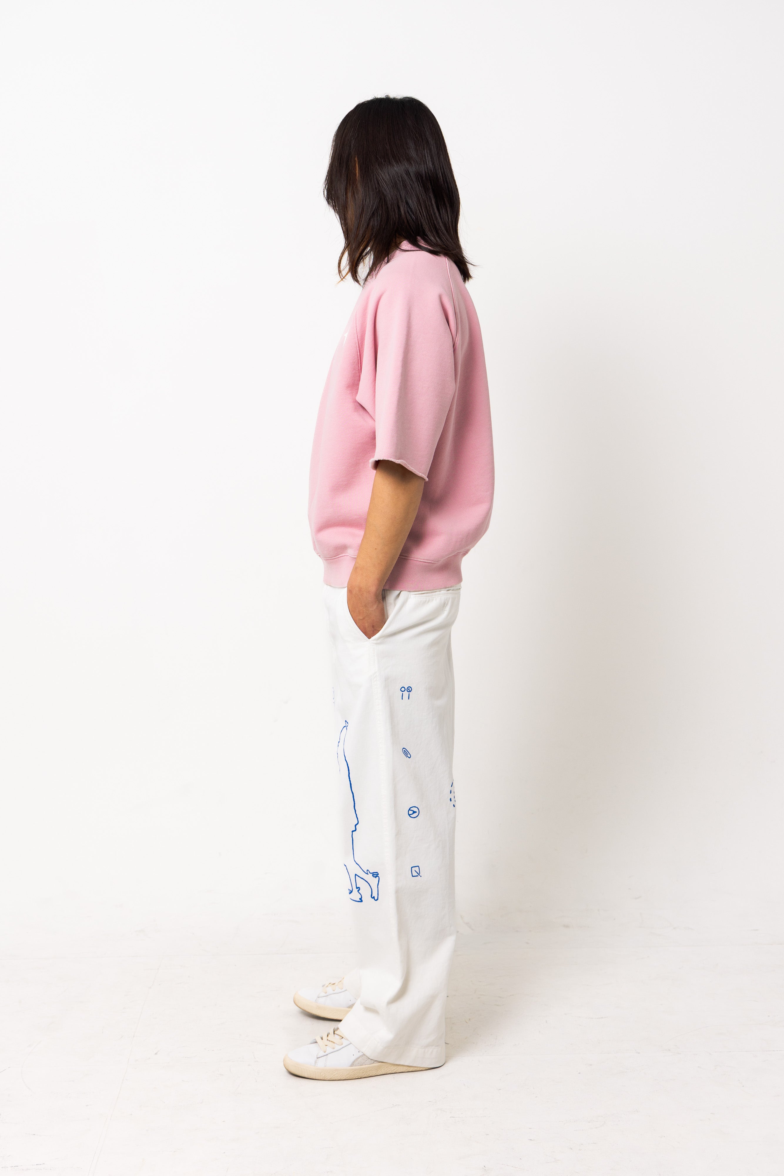 Powder processed sweat T-shirt
