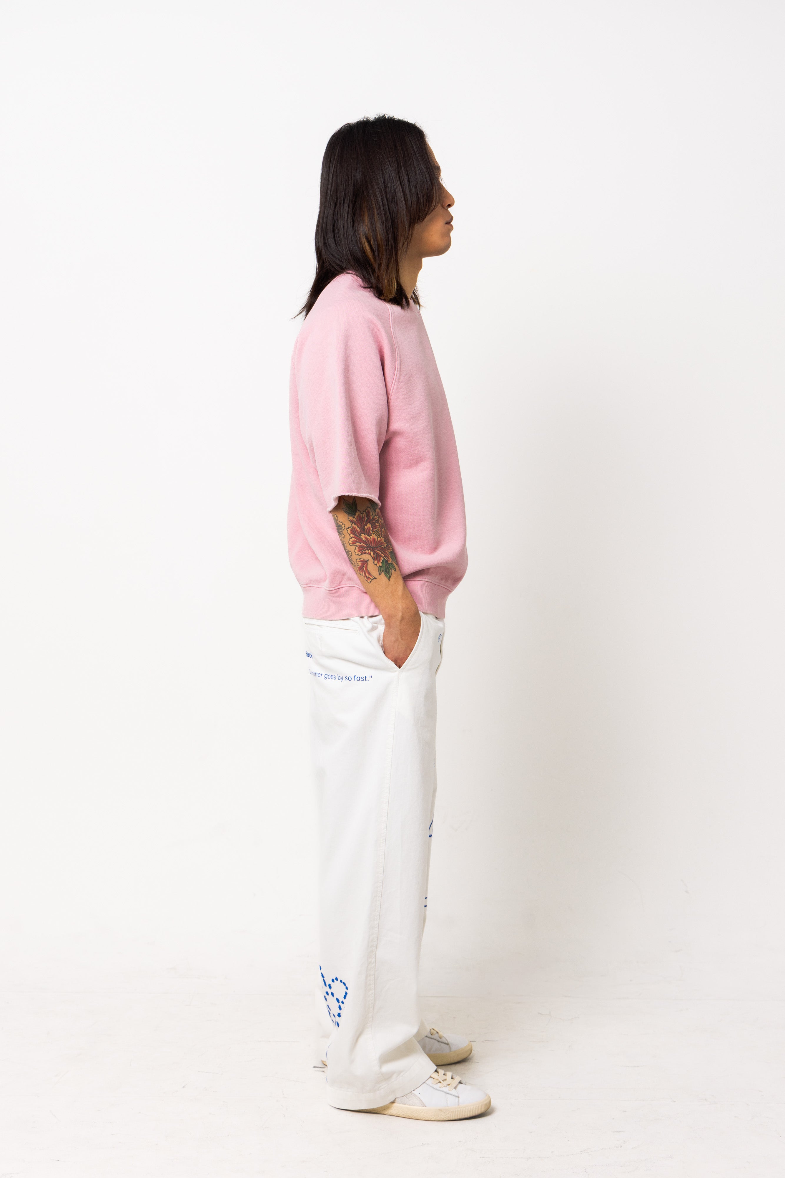Powder processed sweat T-shirt