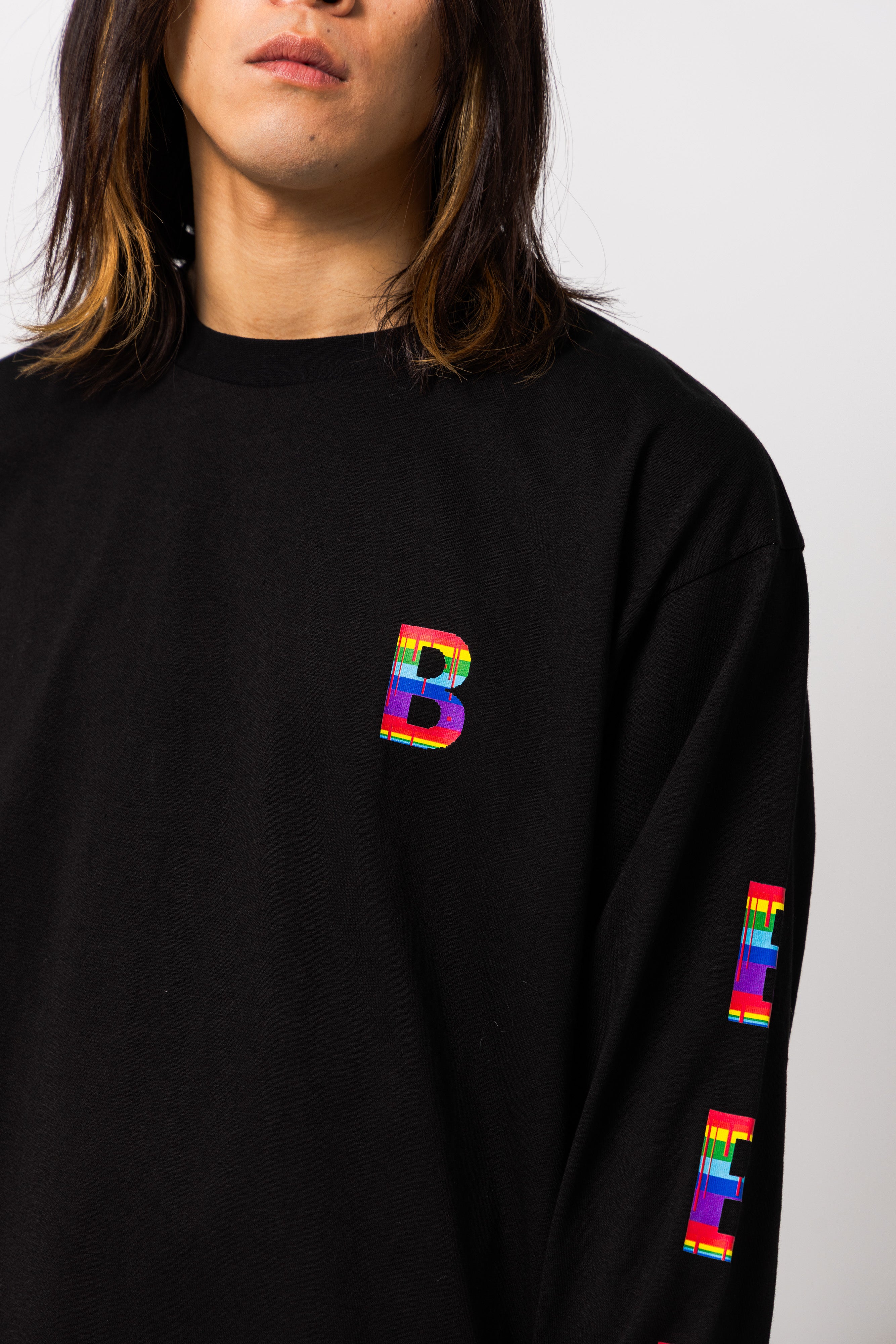 B logo long sleeve tee
