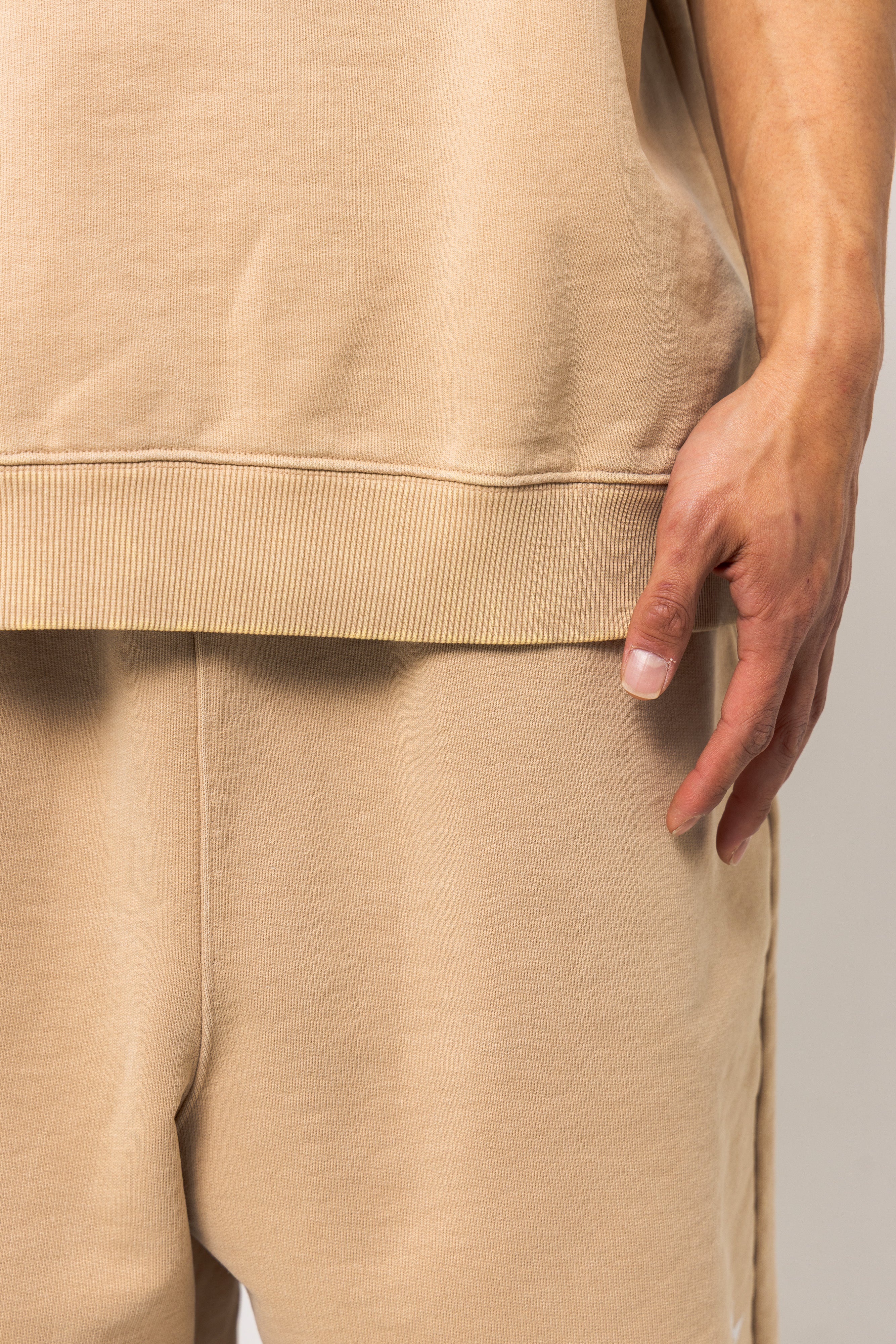 Powder processed sweat T-shirt