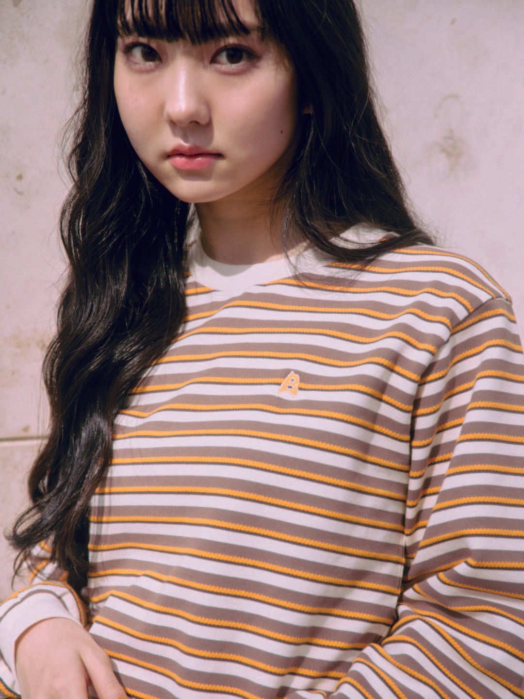 multi Border long sleeve tee