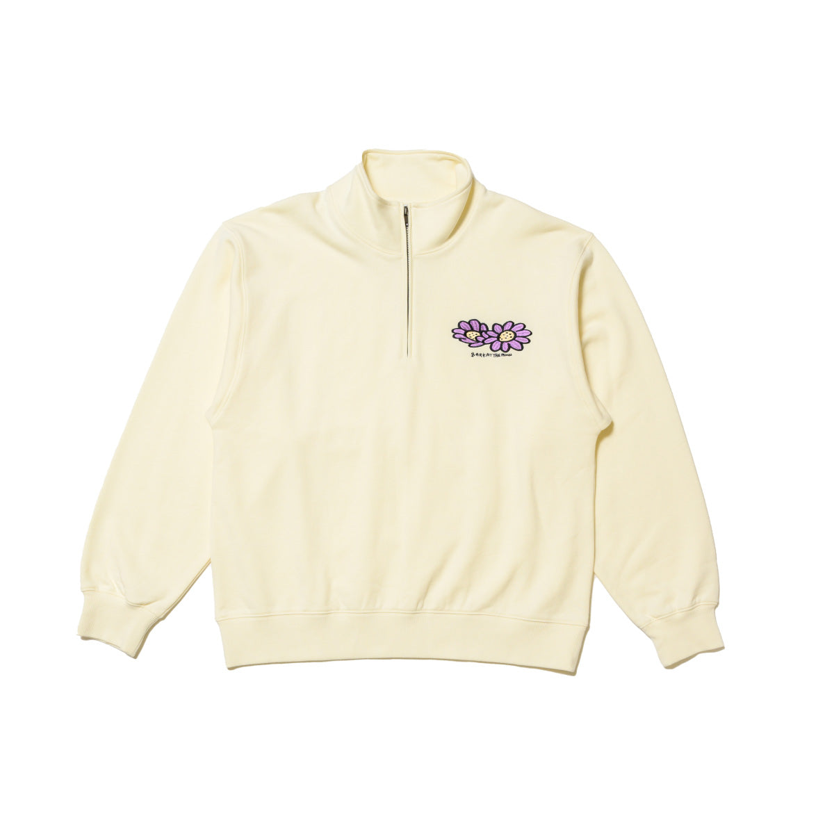 flower half zip sweat shirts