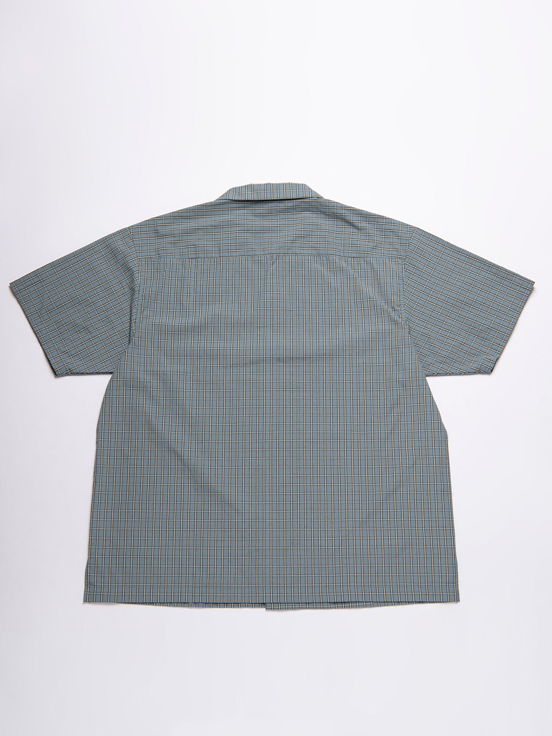 plaid open collar shirt
