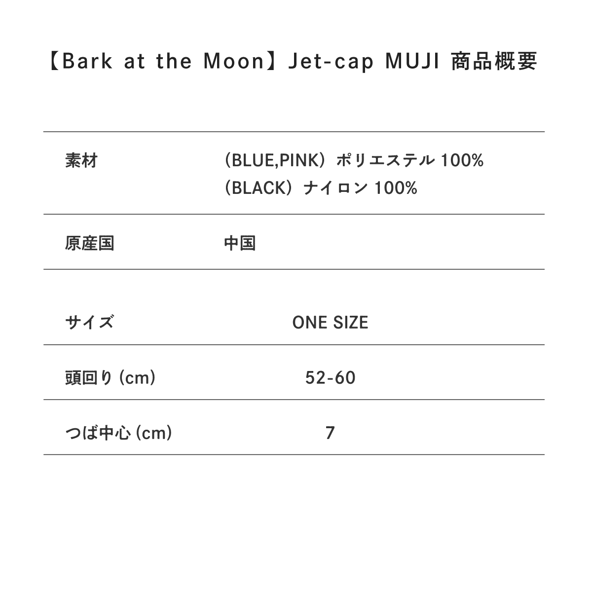 Jet-cap MUJI