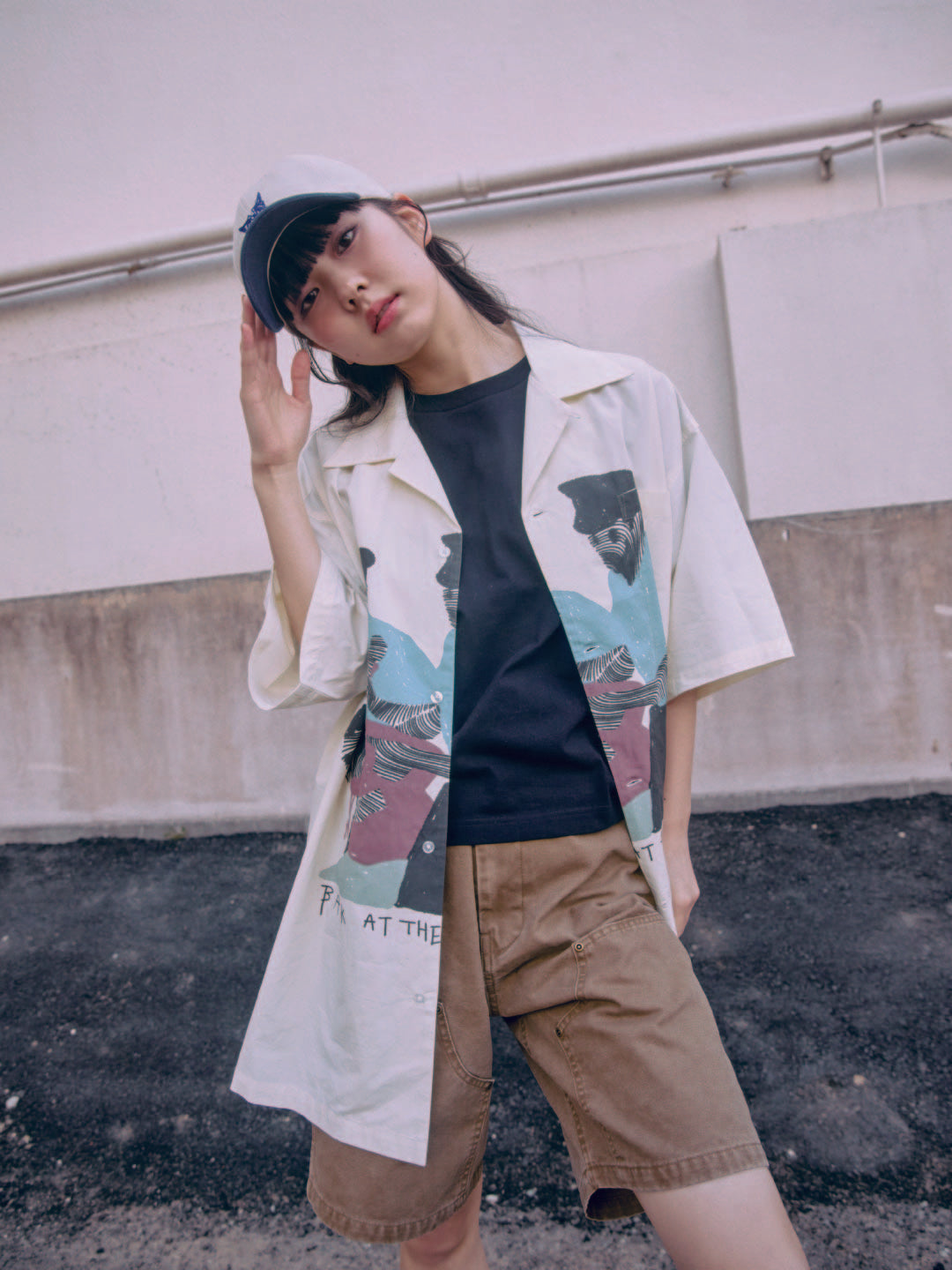arrest open collar shirt