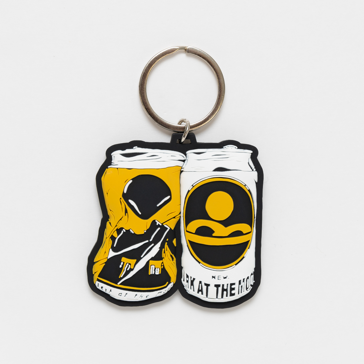 Old and New rubber keychain