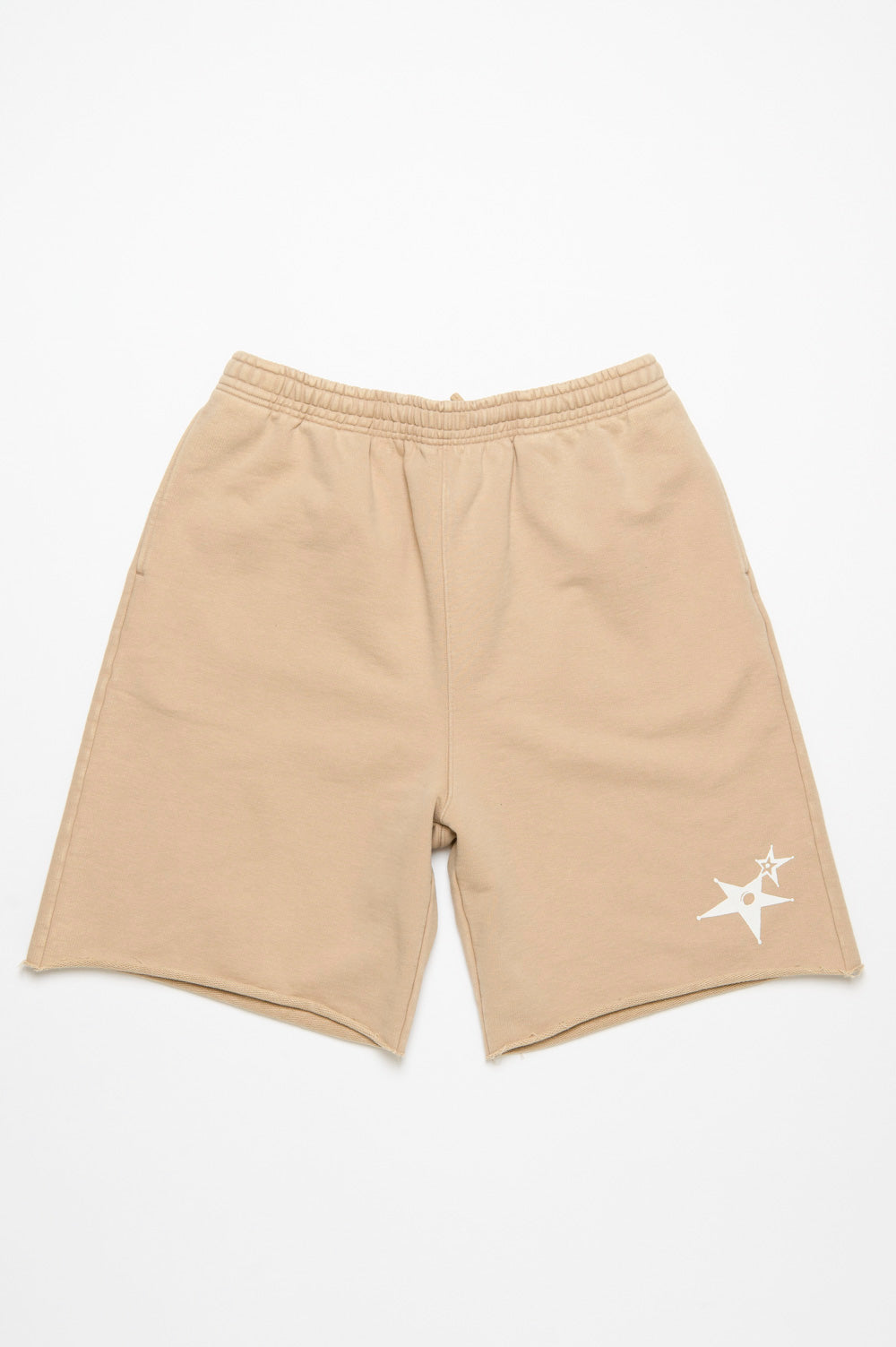 Powder processed sweat half pants