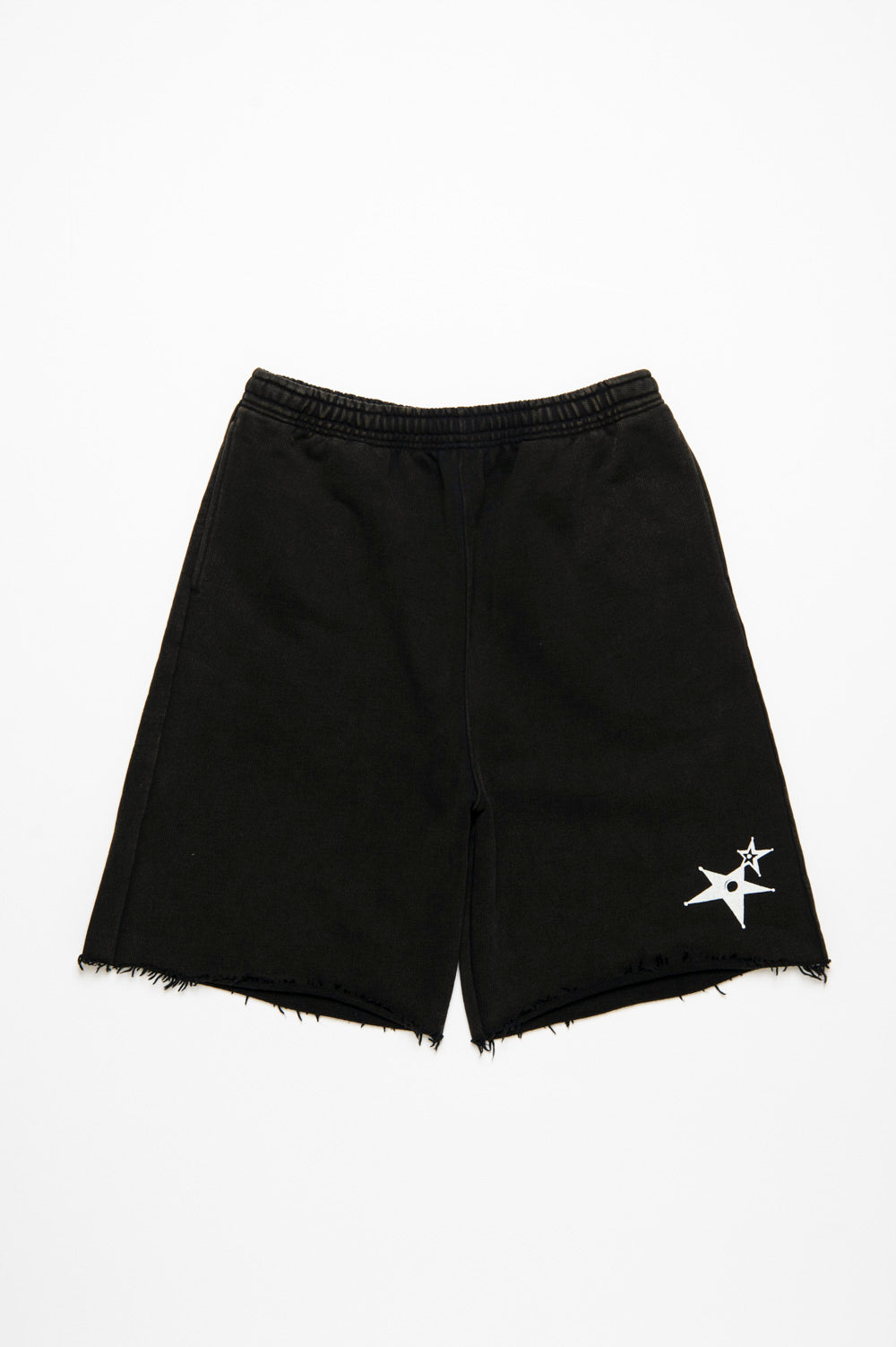 Powder processed sweat half pants
