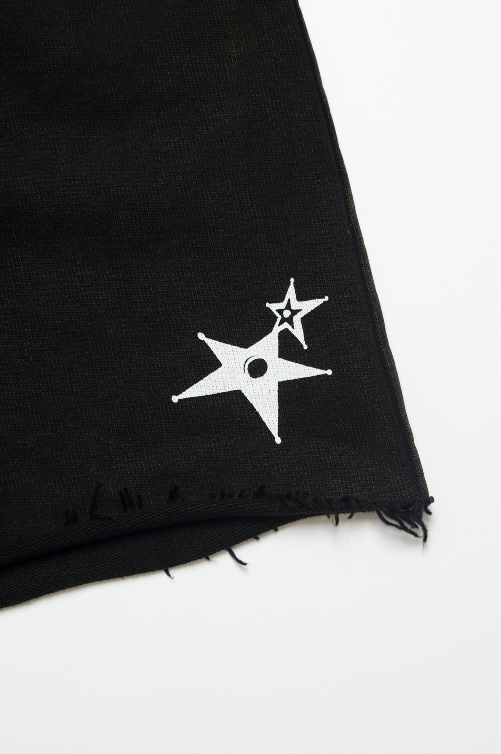 Powder processed sweat half pants