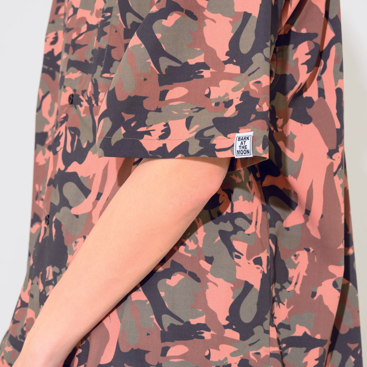 camouflage_open collar shirt