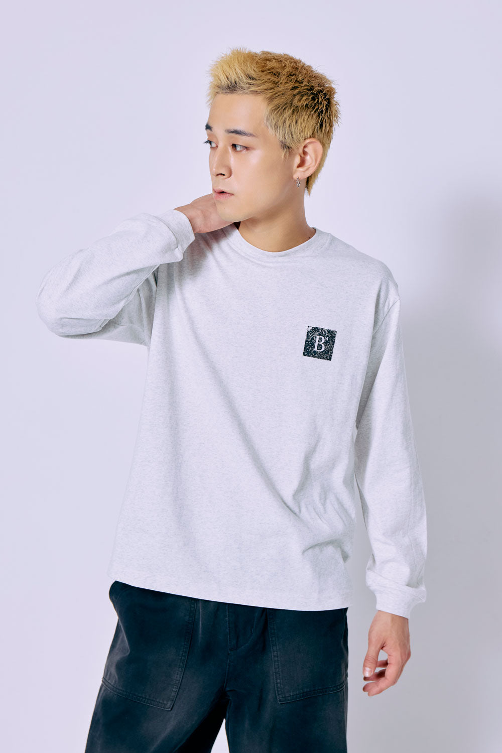 SQUARE BM LOGO L/S TEE