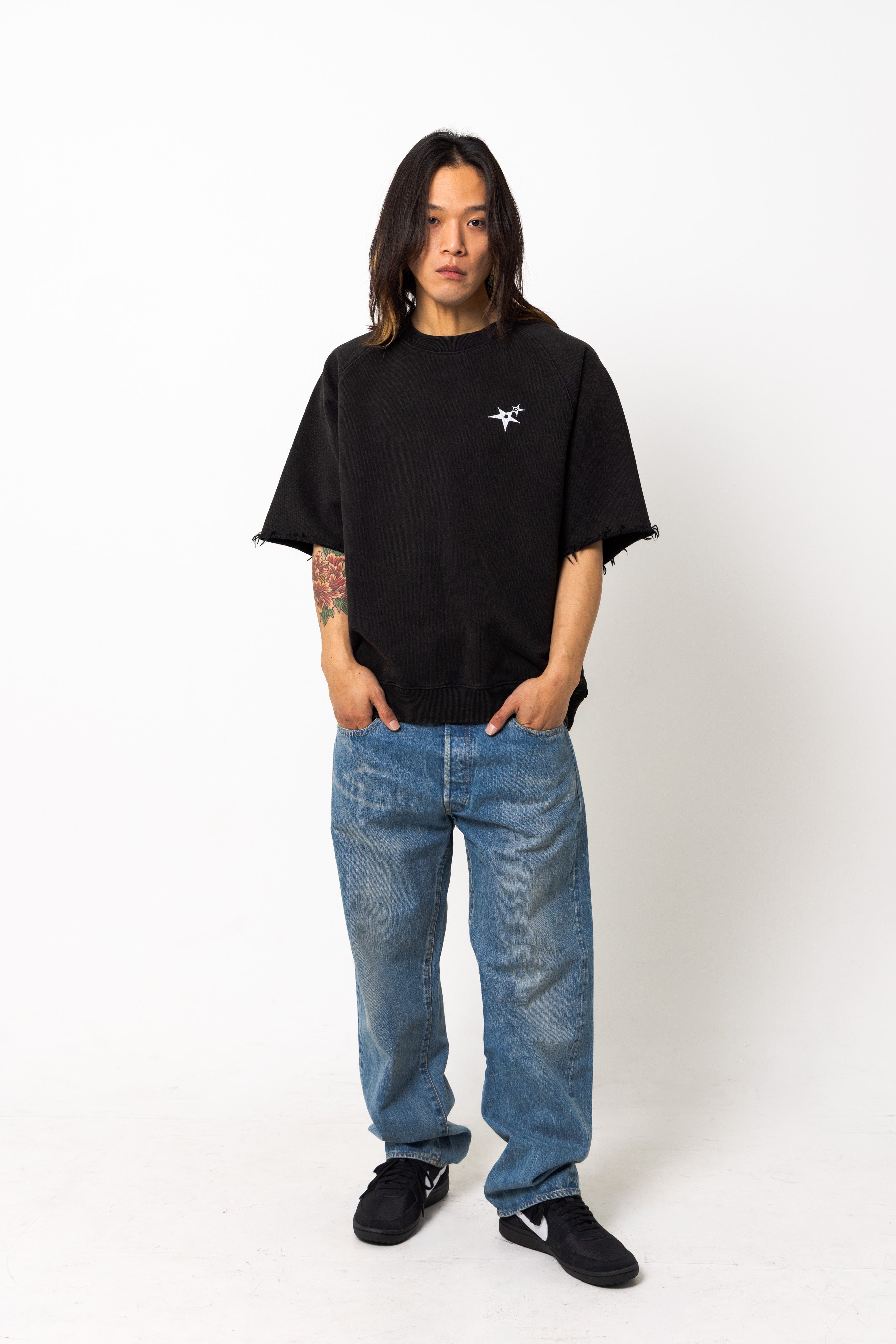 Powder processed sweat T-shirt