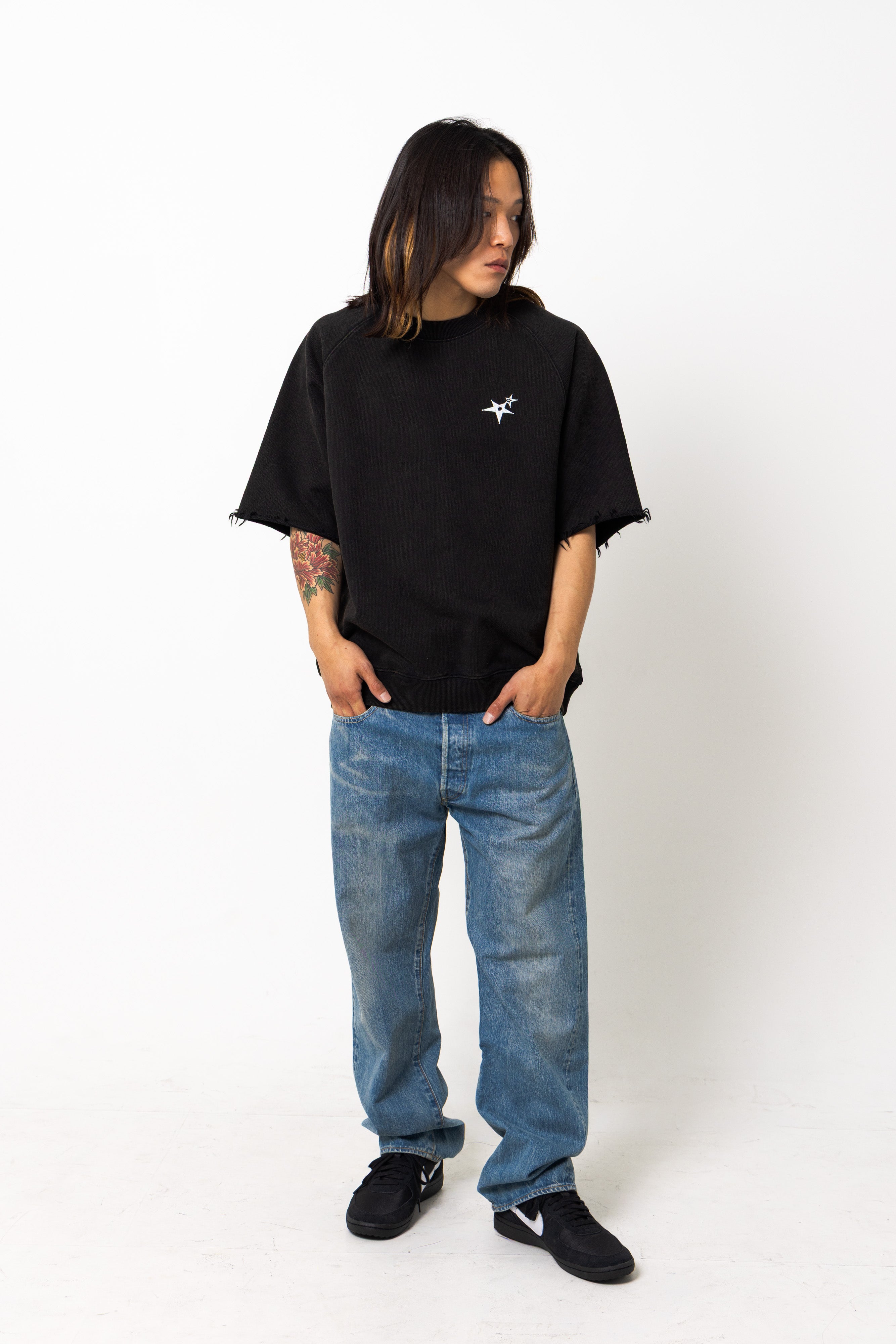 Powder processed sweat T-shirt