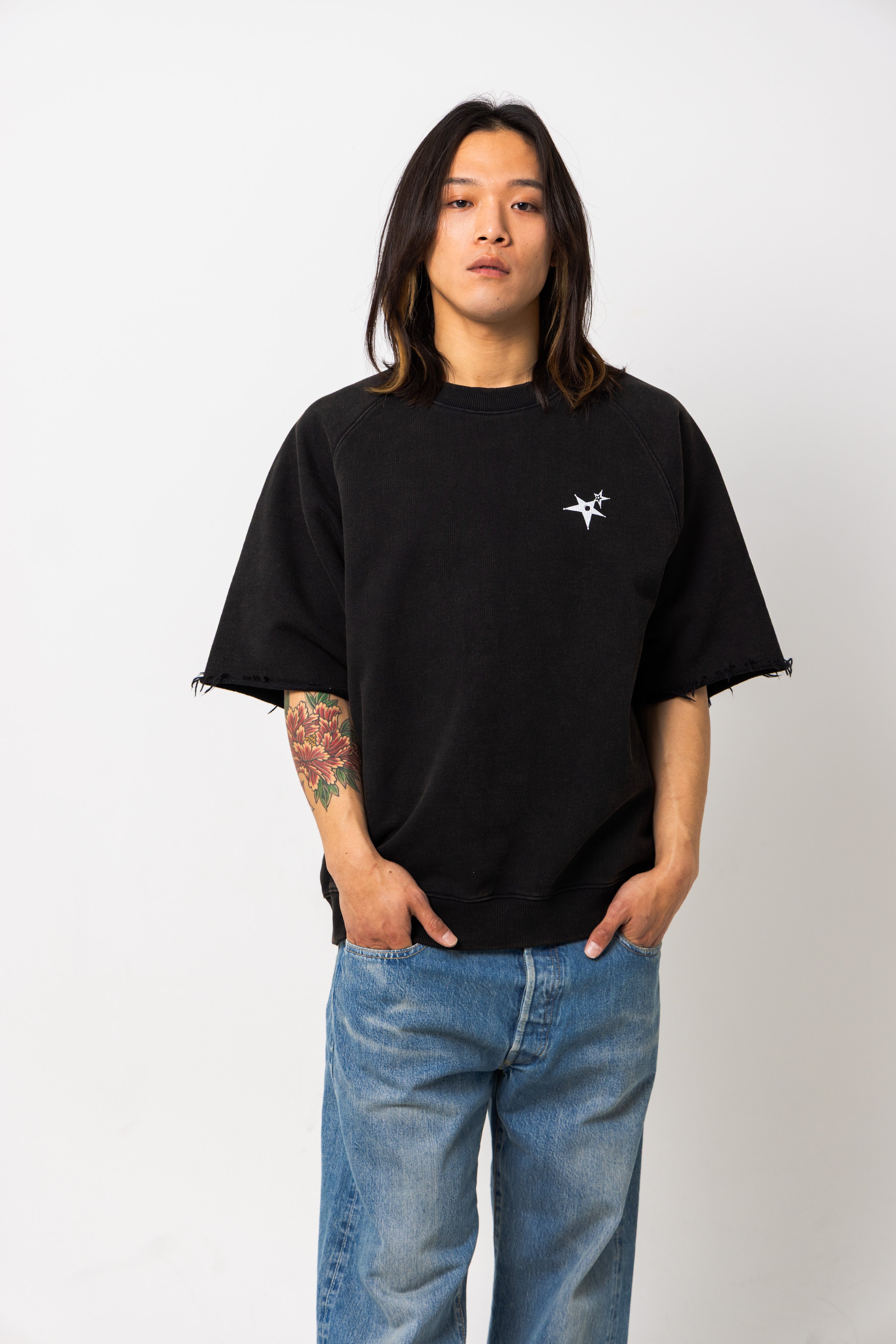 Powder processed sweat T-shirt