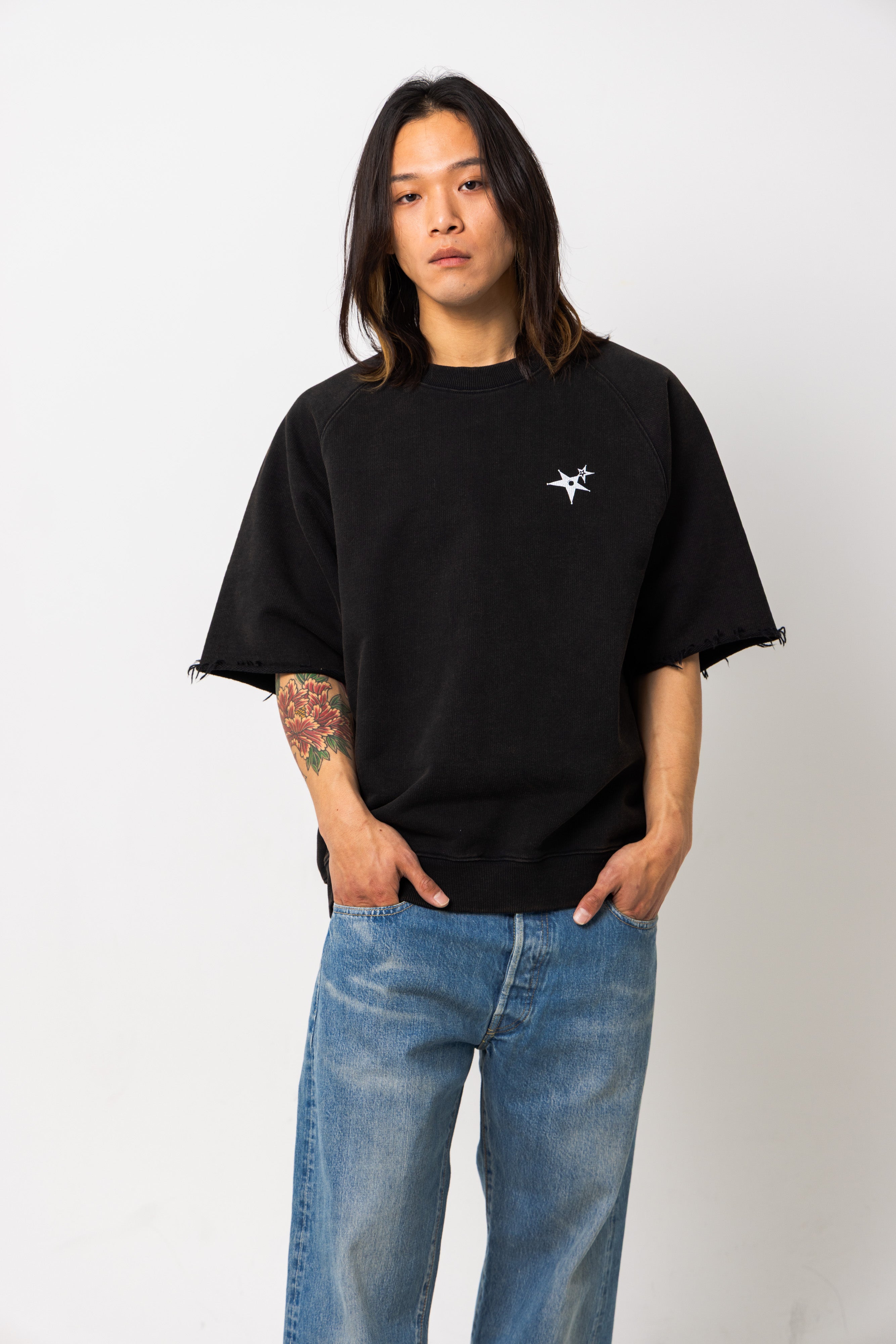 Powder processed sweat T-shirt
