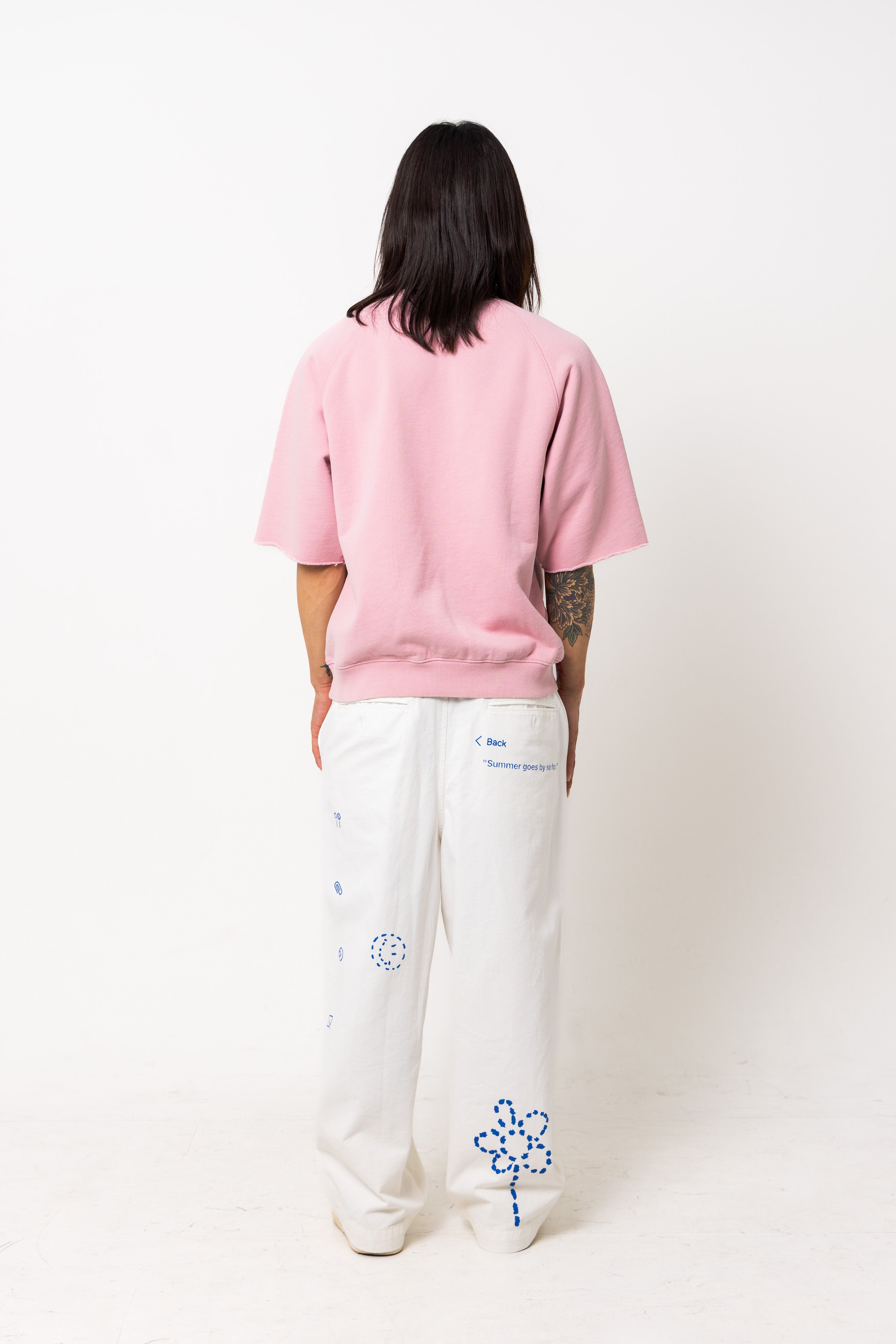 Powder processed sweat T-shirt